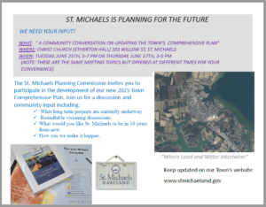 St Michaels Comprehensive Plan Meeting Flyer